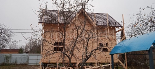 Дом 6х8м по проекту бд51 из проф.бруса 140х140мм построен в 22г. в Серпуховском р-не