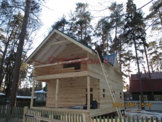 Дом из проф. бруса 150х200 мм размером 11х6 м построенный в январе 2015г. в Балашихинском р-не