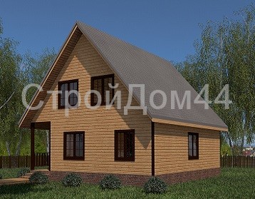 Стандартный дом из бруса 8x9м (БД-68)