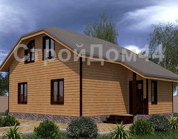 Одноэтажный дом из бруса 8x9,5м (БД-15)