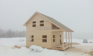Дом из проф. бруса 145х195мм размером 6х6м построенный в феврале 2016г. в г.Ярославль