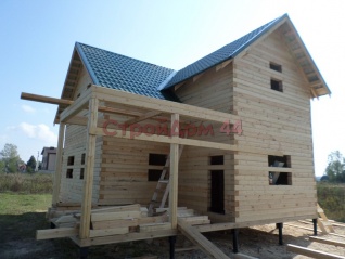 Дом из проф. бруса 145х145 мм размером 8х8 м построенный в декабре 2014г.в г. Калуга