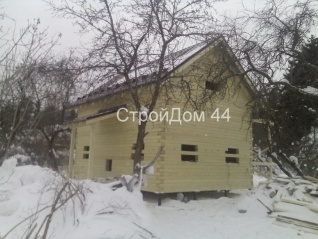 Дом из профилированного бруса 145х195мм размером 6х8м, построенный в феврале 2018г. в Солнечногорском р-не