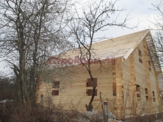 Дом из проф. бруса 145х195 мм размером 10х14 м построенный в январе 2015г. в Волоколамском р-не