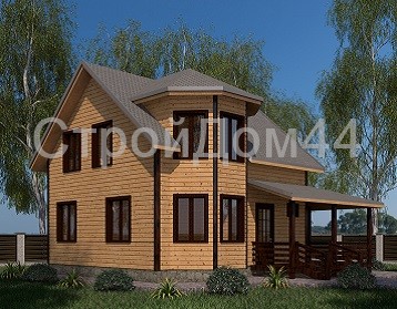 Дом из бруса со вторым светом 8x9м (БД-63)