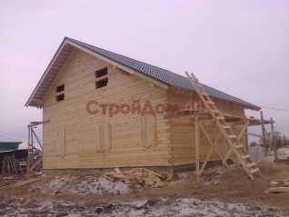 Дом из проф. бруса 145х145 мм размером 9х11 м построенный в ноябре 2014г. в Рязанской обл