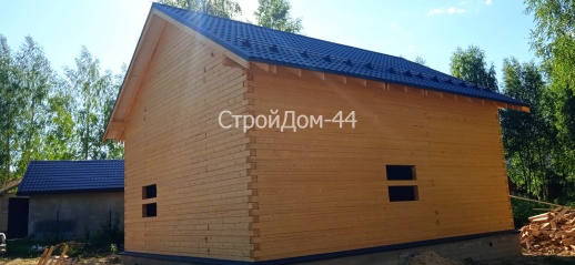 Дом 8х10м из проф.бруса 140х140мм построенный в июле 2022 в г. Переславль-Залесcкий