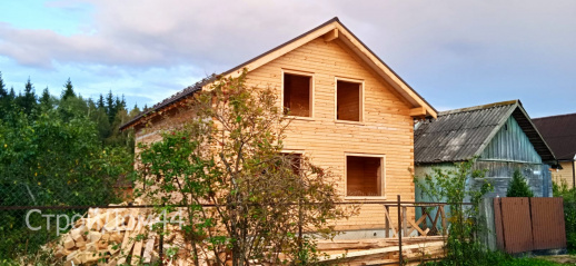 Дом из проф.бруса 140х190мм размером 11х9м построенный в августе 2023 в Смоленской области.