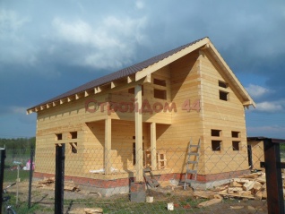 Дом из проф. бруса 195х195 мм размером 9х11 м построенный в апреле 2015 в г.Ногинске