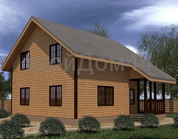 Дачный дом из бруса 9x9,5м (БД-25)