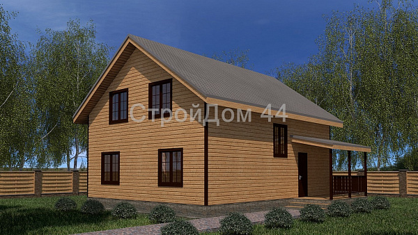 Зимний дом из бруса 8х10 м² (БД-55)