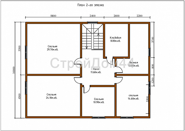 Большой дом из бруса 10x13м² (БД-30)