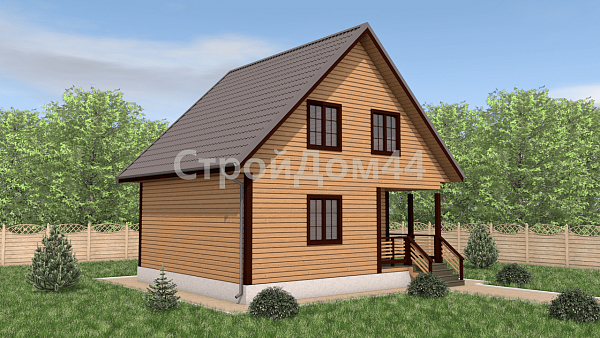 Недорогой дом из бруса 7х8 м² (ДБ-93)