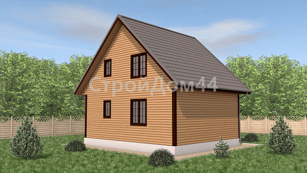 Недорогой дом из бруса 7х8 м² (ДБ-93)