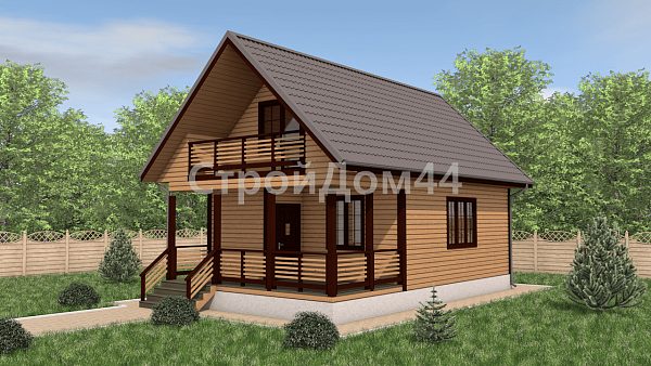 Современный дом из бруса 6х10 м² (ДБ-89)