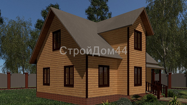 Недорогой дом из бруса 9x8м² (БД-32)