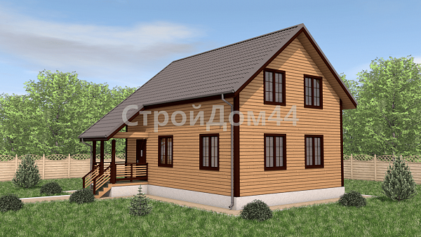 Недорогой дом из бруса 7х9.5 м² (ДБ-97)