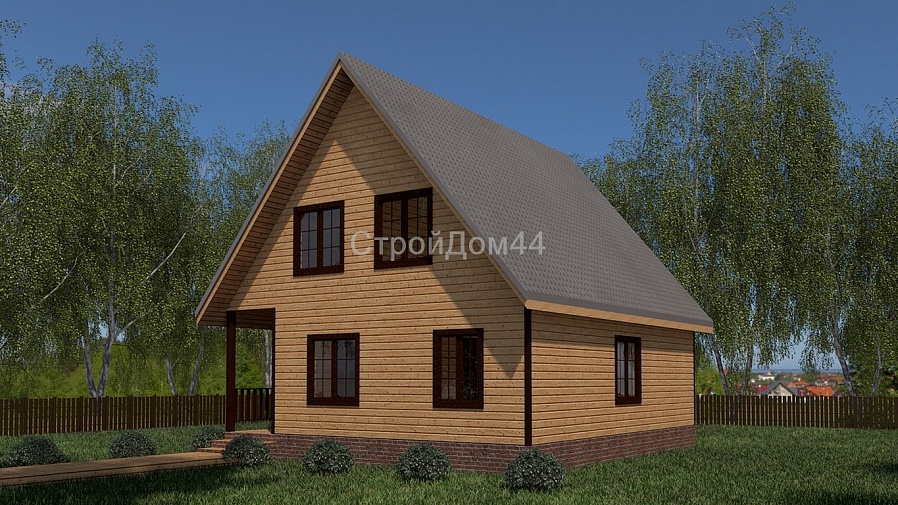 Стандартный дом из бруса 8x9м (БД-68)
