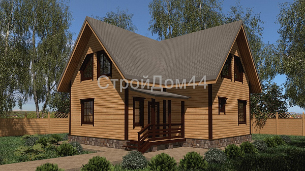 Зимний дом из бруса 9x9 м² (БД-38)