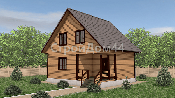 Недорогой дом из бруса 7х8 м² (ДБ-93)