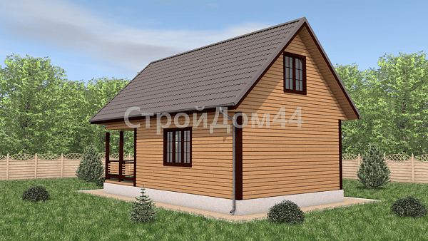Современный дом из бруса 6х10 м² (ДБ-89)