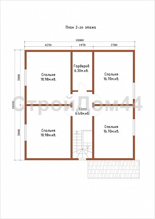 Удобный дом из бруса 10x10м² (БД-22)