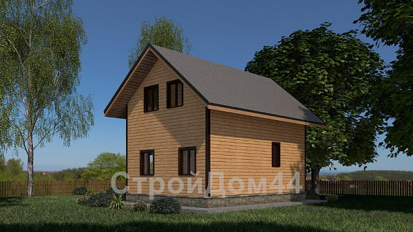 Летний дом из бруса 8×7,5 м² (БД-1)