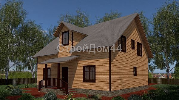 Дом из бруса с котельной 9x11м² (БД-28)