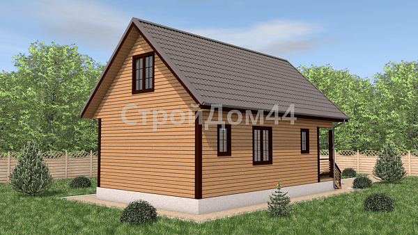 Современный дом из бруса 6х10 м² (ДБ-89)