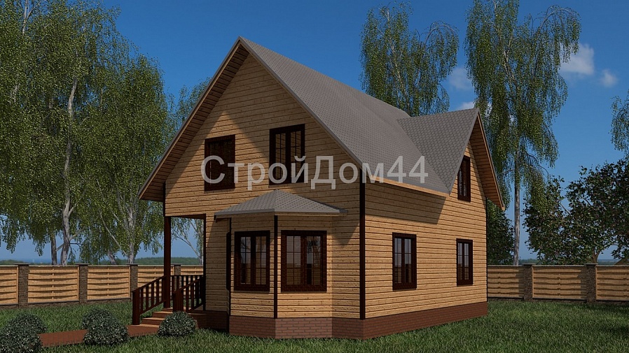 Удобный дом из бруса 7x10 м (БД-46)