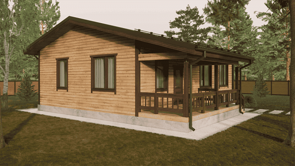 Дом из бруса 8,5×12 м²