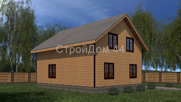 Зимний дом из бруса 8х10 м² (БД-55)