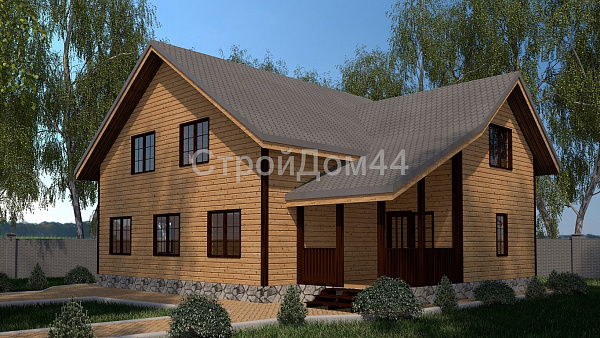 Дом из бруса с котельной 10x12,5м² (БД-29)
