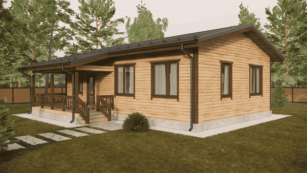 Дом из бруса 8,5×12 м²