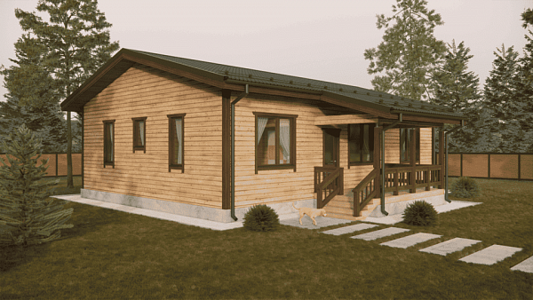 Дом из бруса 9,5×13 м²