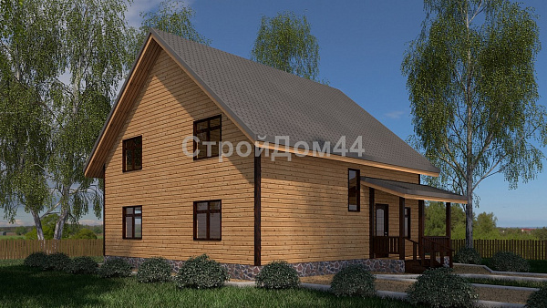 Удобный дом из бруса 10x10м² (БД-22)