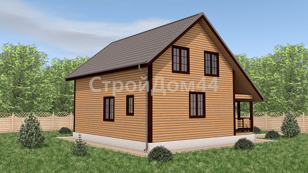 Недорогой дом из бруса 7х9.5 м² (ДБ-97)