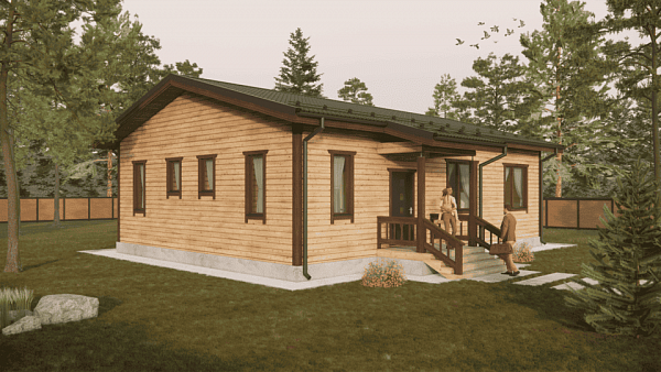 Дом из бруса 9,5×13 м²
