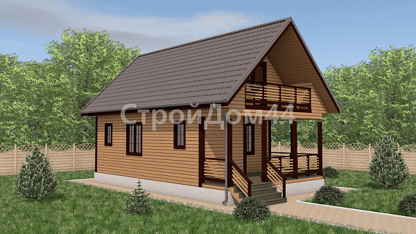 Современный дом из бруса 6х10 м² (ДБ-89)