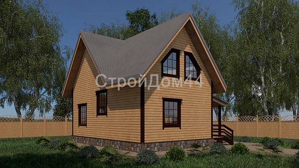 Зимний дом из бруса 9x9 м² (БД-38)