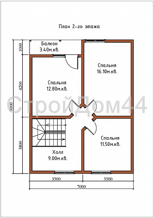 Современный дом из бруса 8x11 м² (БД-48)