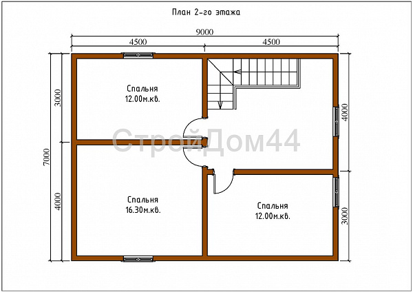 Удобный дом из бруса 7x10 м² (БД-46)