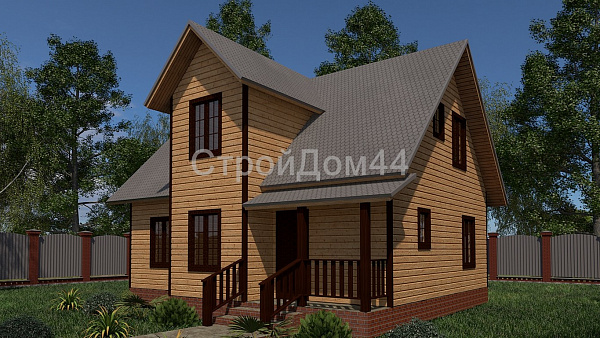 Недорогой дом из бруса 9x8м² (БД-32)