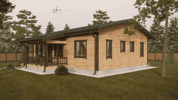 Дом из бруса 9,5×13 м²