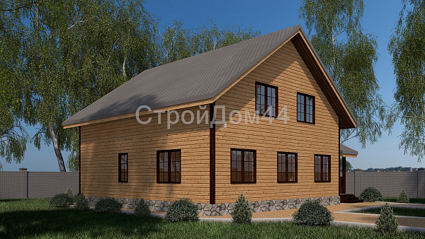 Дом из бруса с котельной 10x12,5м² (БД-29)