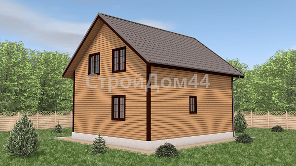 Двухэтажный дом из бруса 8х9 м² (ДБ-95)