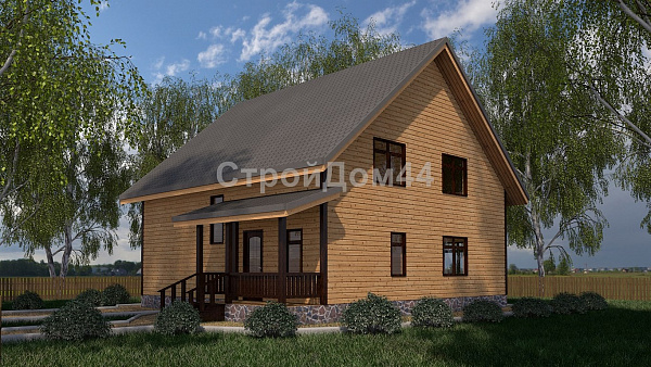 Удобный дом из бруса 10x10м² (БД-22)